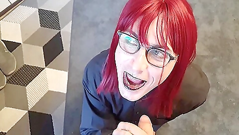 Horny shemale gets all the cumshots from her boyfriend