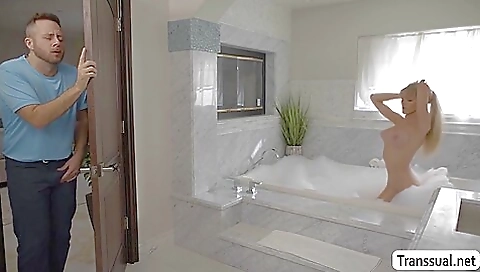 Blonde ass fucked hard with big ass cock and deepthroat