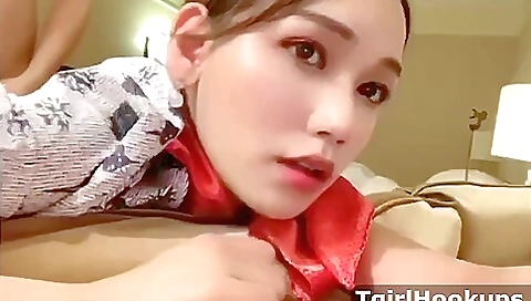 Beautiful brunette maid gets fucked and her pussy licked