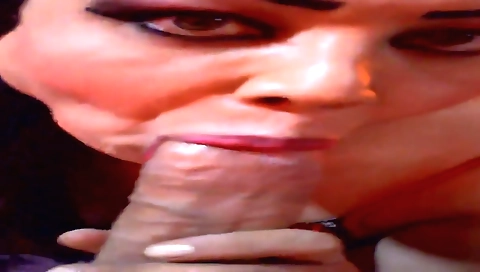 Shemale takes cum on her boyfriend's face and gets fucked